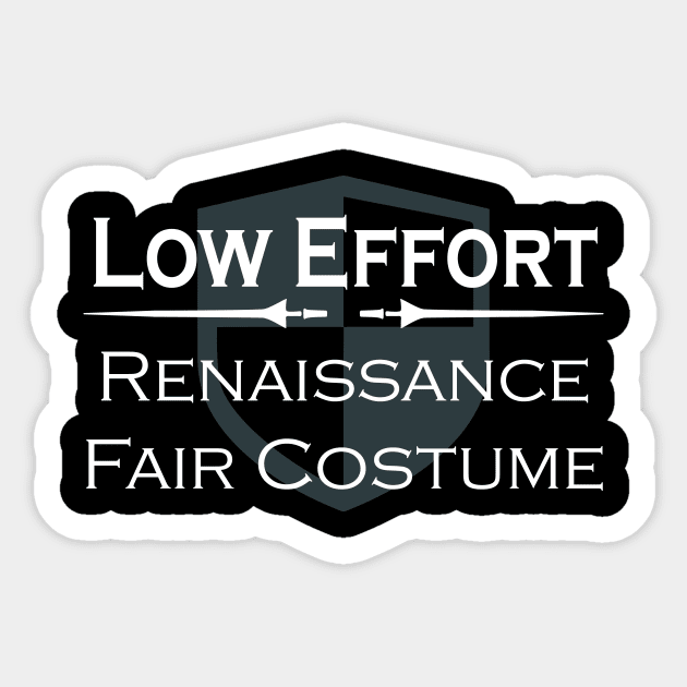 Renaissance Fair Costume TShirt Sticker by LovableDuck